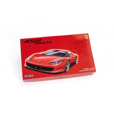 Plastic model box of the Ferrari 458 Italia